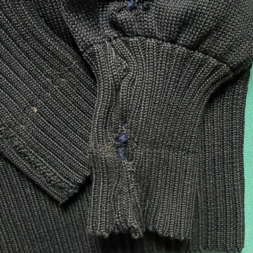 Vintage 1940s High School Letter Sweater Leather elbow patches—Sz 38 - Picture 12 of 12